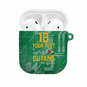 One Team One Game Guyana Football Custom AirPods Case Pride Of Guyana Green Version