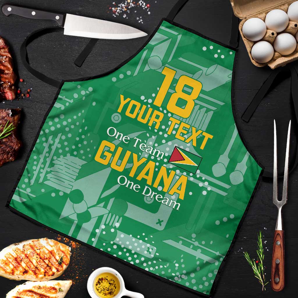 One Team One Game Guyana Football Custom Apron Pride Of Guyana Green Version