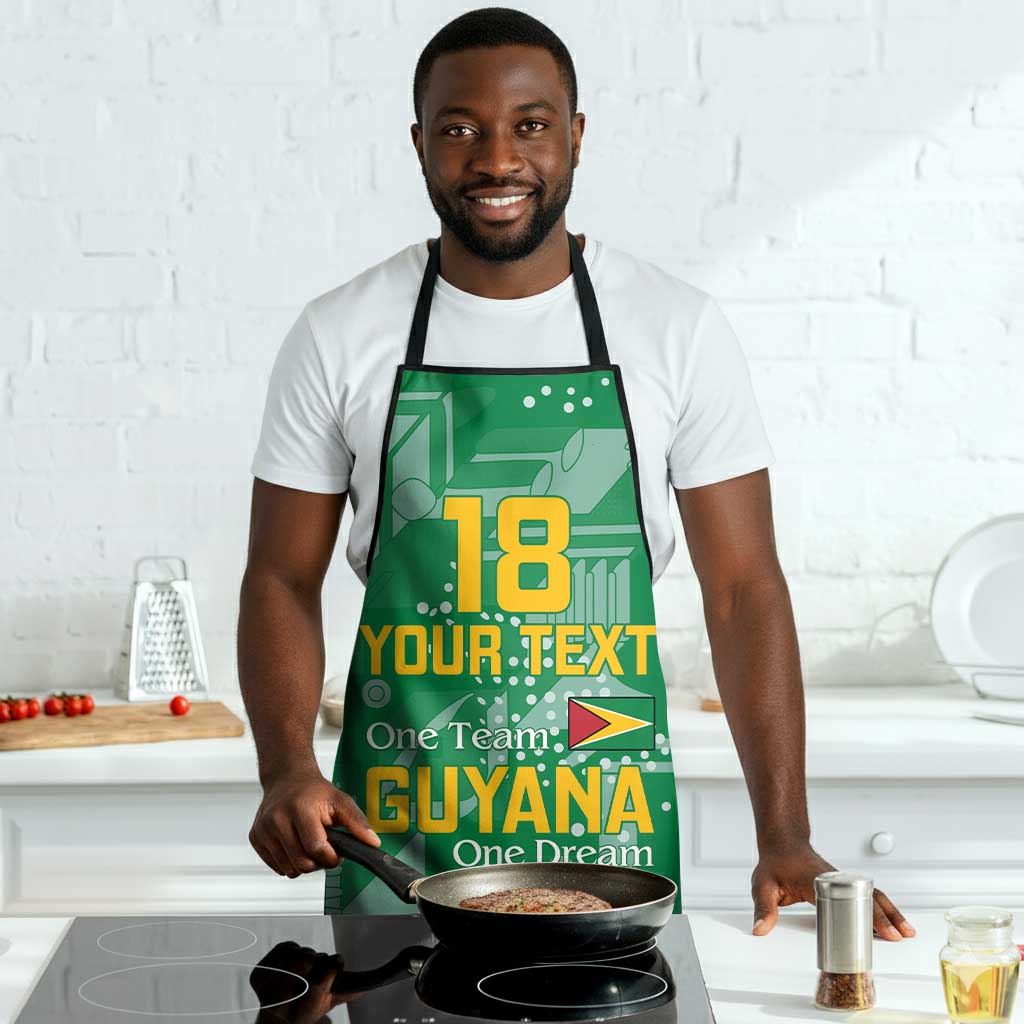 One Team One Game Guyana Football Custom Apron Pride Of Guyana Green Version