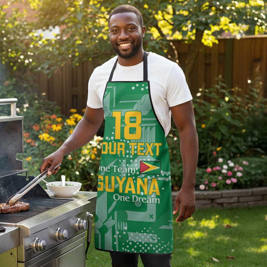 One Team One Game Guyana Football Custom Apron Pride Of Guyana Green Version