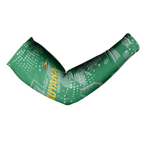 One Team One Game Guyana Football Custom Arm Sleeves Pride Of Guyana Green Version