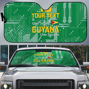 One Team One Game Guyana Football Custom Auto Sun Shade Pride Of Guyana Green Version