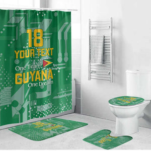 One Team One Game Guyana Football Custom Bathroom Set Pride Of Guyana Green Version
