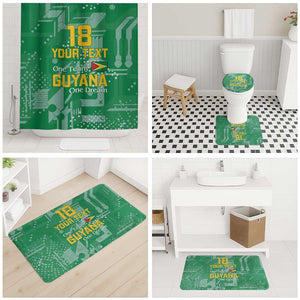 One Team One Game Guyana Football Custom Bathroom Set Pride Of Guyana Green Version