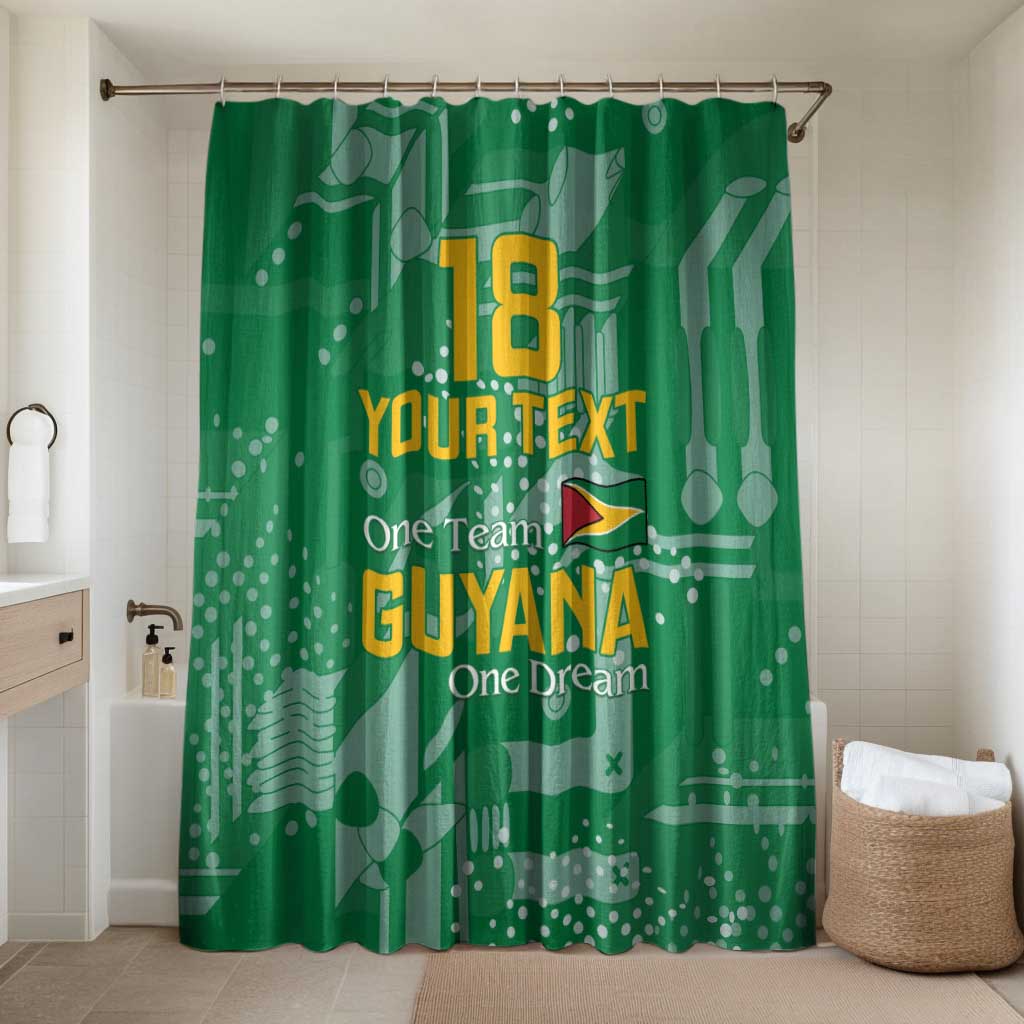 One Team One Game Guyana Football Custom Bathroom Set Pride Of Guyana Green Version