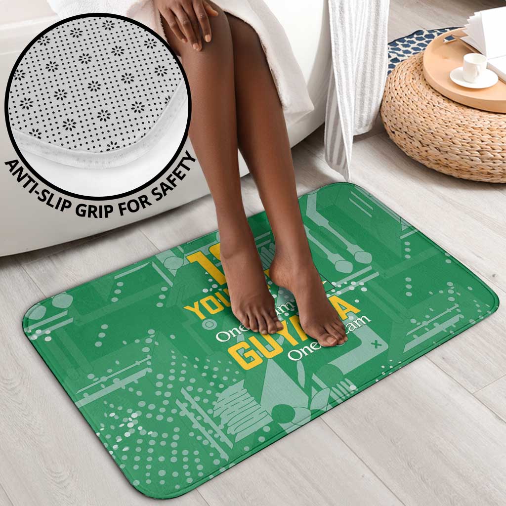 One Team One Game Guyana Football Custom Bathroom Set Pride Of Guyana Green Version
