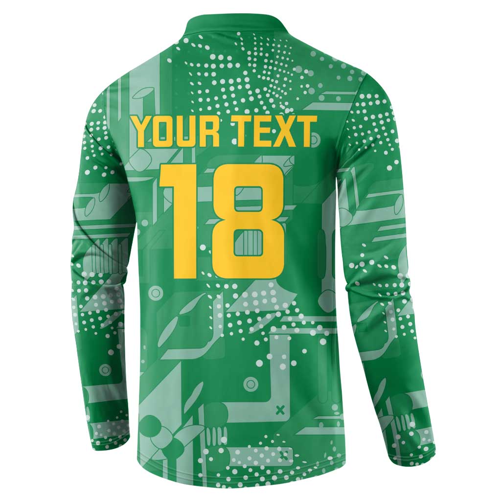 One Team One Game Guyana Football Custom Button Sweatshirt Pride Of Guyana Green Version
