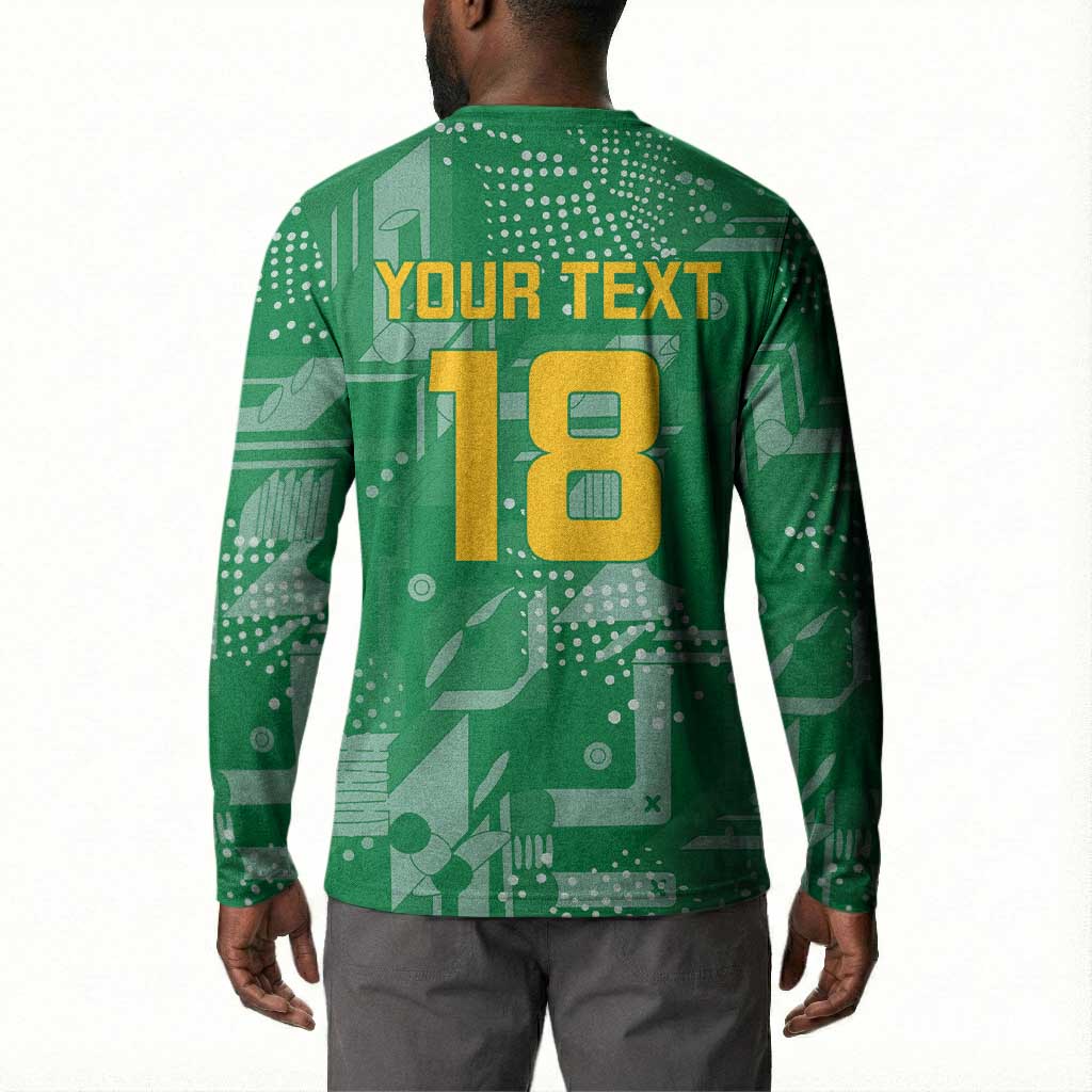 One Team One Game Guyana Football Custom Button Sweatshirt Pride Of Guyana Green Version