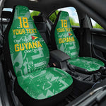 One Team One Game Guyana Football Custom Car Seat Cover Pride Of Guyana Green Version - African Pride