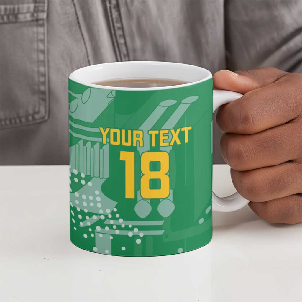 One Team One Game Guyana Football Custom Ceramic Mug Pride Of Guyana Green Version