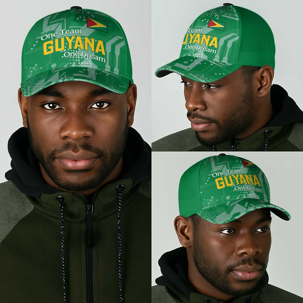 One Team One Game Guyana Classic Cap Pride Of Guyana Green Version - African Pride
