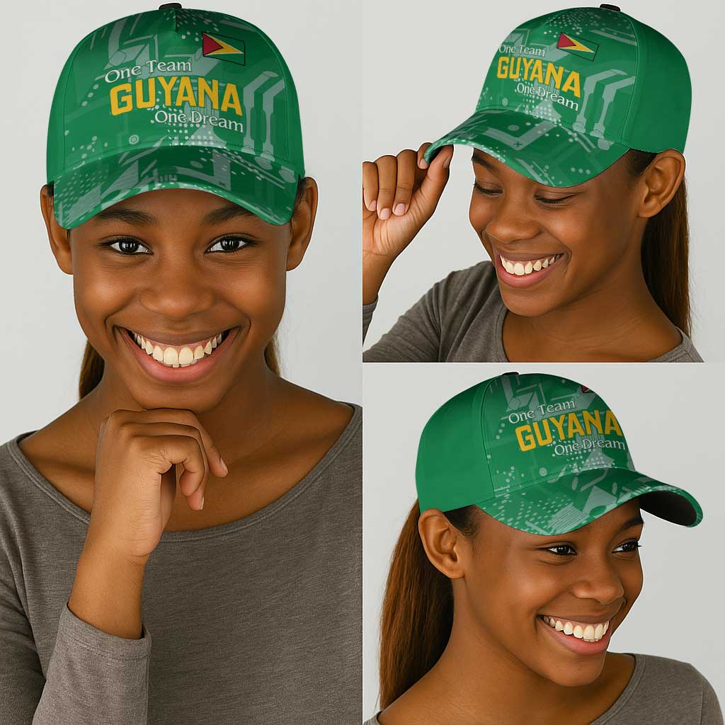 One Team One Game Guyana Classic Cap Pride Of Guyana Green Version - African Pride