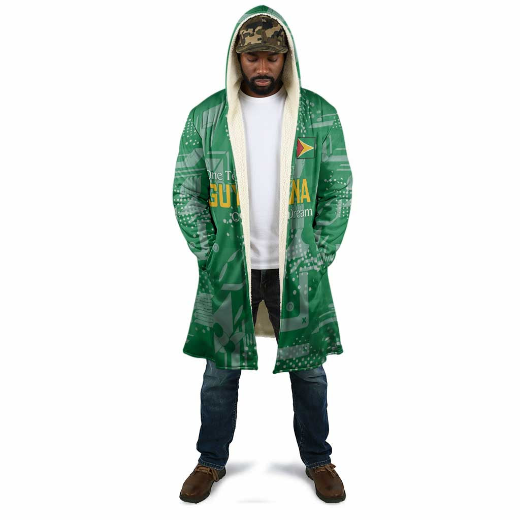 One Team One Game Guyana Football Custom Cloak Pride Of Guyana Green Version