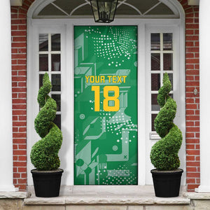 One Team One Game Guyana Football Custom Door Cover Pride Of Guyana Green Version
