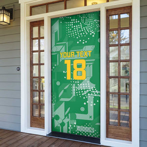 One Team One Game Guyana Football Custom Door Cover Pride Of Guyana Green Version