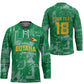 One Team One Game Guyana Football Custom Hockey Jersey Pride Of Guyana Green Version