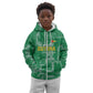 One Team One Game Guyana Football Custom Kid Hoodie Pride Of Guyana Green Version - African Pride