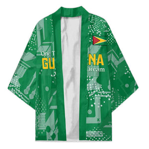 One Team One Game Guyana Football Custom Kimono Pride Of Guyana Green Version