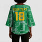 One Team One Game Guyana Football Custom Kimono Sleeve Blouse Pride Of Guyana Green Version