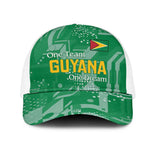 One Team One Game Guyana Mesh Trucker Cap Pride Of Guyana Green Version - African Pride