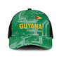 One Team One Game Guyana Mesh Trucker Cap Pride Of Guyana Green Version - African Pride