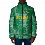 One Team One Game Guyana Football Custom Padded Jacket Pride Of Guyana Green Version