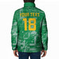 One Team One Game Guyana Football Custom Padded Jacket Pride Of Guyana Green Version