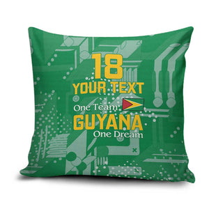 One Team One Game Guyana Football Custom Pillow Cover Pride Of Guyana Green Version
