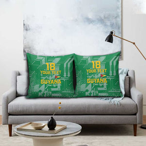 One Team One Game Guyana Football Custom Pillow Cover Pride Of Guyana Green Version