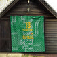 One Team One Game Guyana Football Custom Quilt Pride Of Guyana Green Version - African Pride
