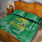 One Team One Game Guyana Football Custom Quilt Bed Set Pride Of Guyana Green Version - African Pride