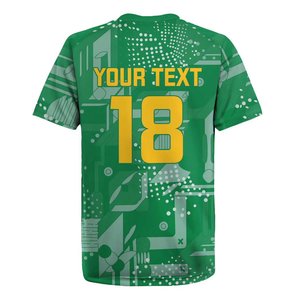 One Team One Game Guyana Football Custom Rugby Jersey Pride Of Guyana Green Version - African Pride