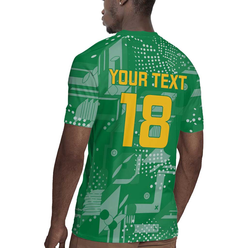 One Team One Game Guyana Football Custom Rugby Jersey Pride Of Guyana Green Version - African Pride
