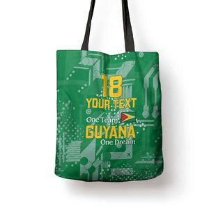 One Team One Game Guyana Football Custom Tote Bag Pride Of Guyana Green Version