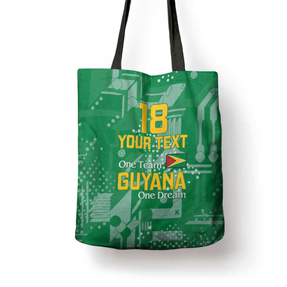 One Team One Game Guyana Football Custom Tote Bag Pride Of Guyana Green Version