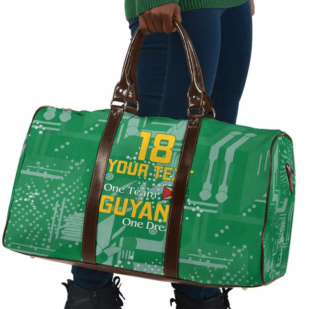 One Team One Game Guyana Football Custom Travel Bag Pride Of Guyana Green Version