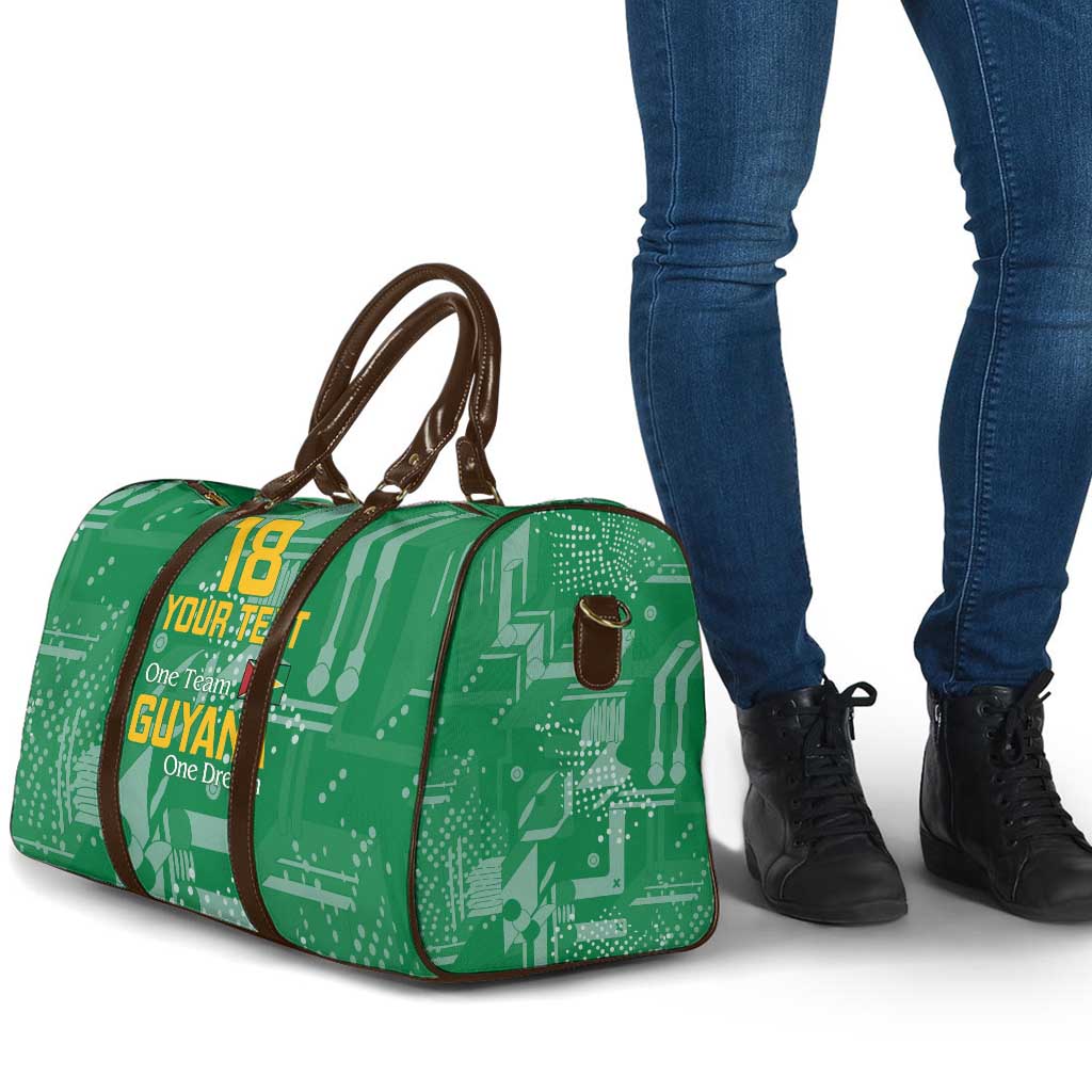 One Team One Game Guyana Football Custom Travel Bag Pride Of Guyana Green Version