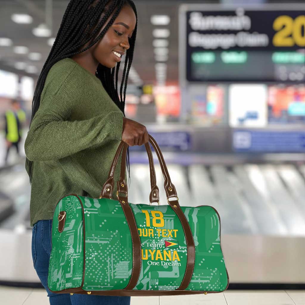 One Team One Game Guyana Football Custom Travel Bag Pride Of Guyana Green Version