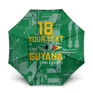 One Team One Game Guyana Football Custom Umbrella Pride Of Guyana Green Version