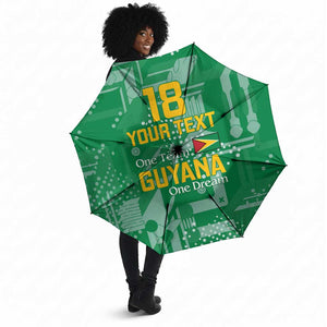 One Team One Game Guyana Football Custom Umbrella Pride Of Guyana Green Version