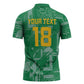 One Team One Game Guyana Football Custom Zipper Polo Shirt Pride Of Guyana Green Version