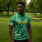 One Team One Game Guyana Football Custom Zipper Polo Shirt Pride Of Guyana Green Version