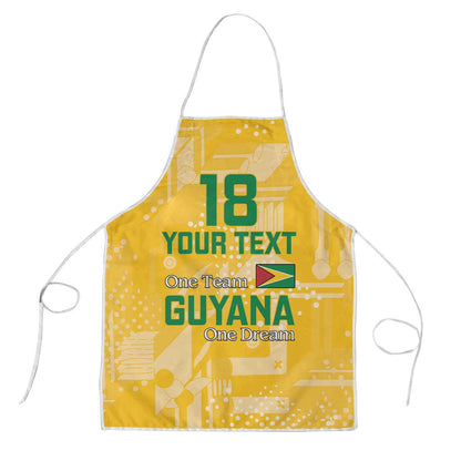 One Team One Game Guyana Football Custom Apron Pride Of Guyana Yellow Version