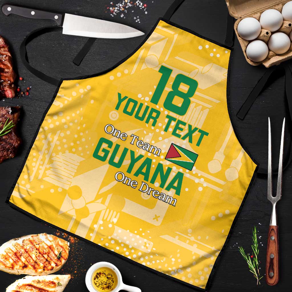 One Team One Game Guyana Football Custom Apron Pride Of Guyana Yellow Version