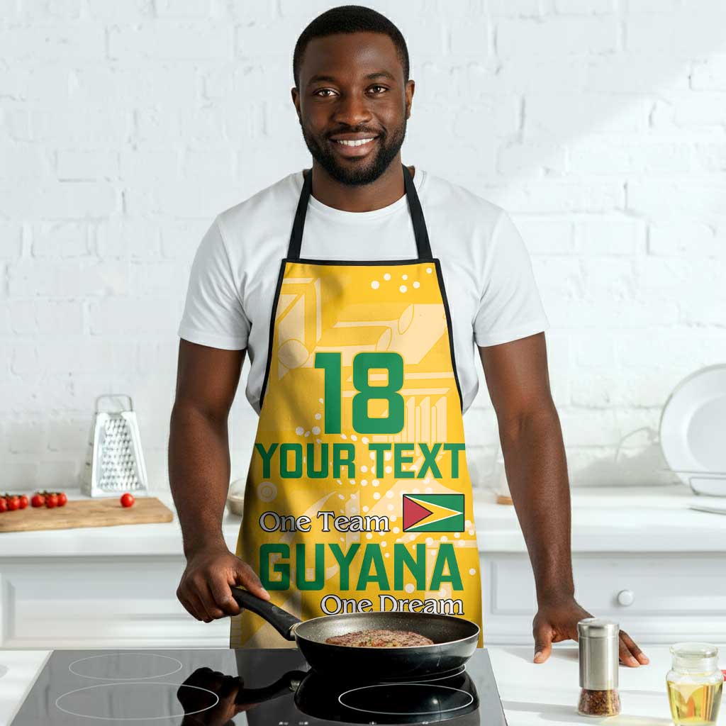 One Team One Game Guyana Football Custom Apron Pride Of Guyana Yellow Version