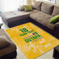 One Team One Game Guyana Football Custom Area Rug Pride Of Guyana Green Version - African Pride