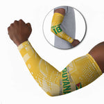 One Team One Game Guyana Football Custom Arm Sleeves Pride Of Guyana Yellow Version