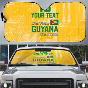 One Team One Game Guyana Football Custom Auto Sun Shade Pride Of Guyana Yellow Version