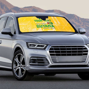 One Team One Game Guyana Football Custom Auto Sun Shade Pride Of Guyana Yellow Version
