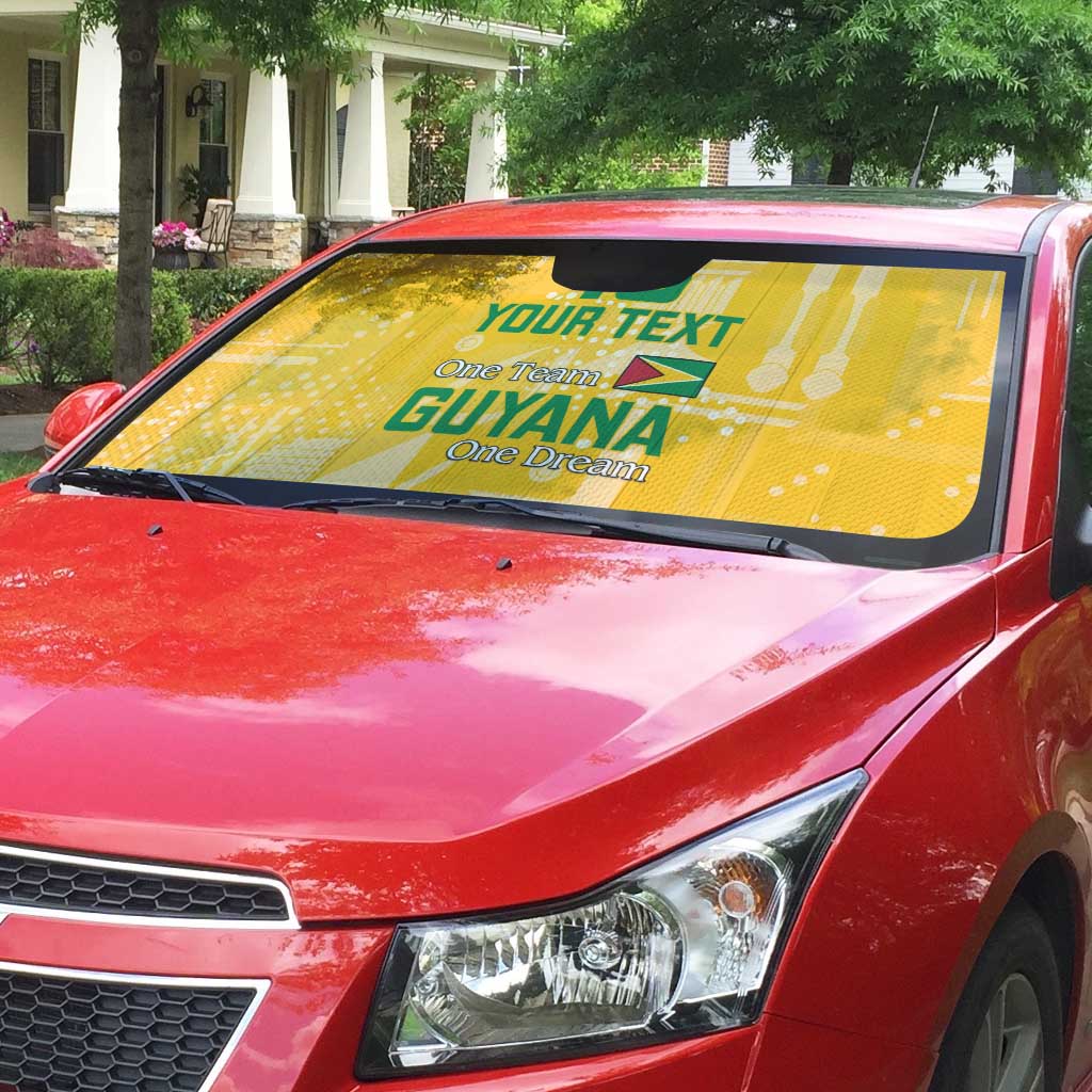 One Team One Game Guyana Football Custom Auto Sun Shade Pride Of Guyana Yellow Version